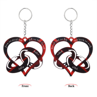 Christmas Decoration Custom Acrylic Heart Keychain