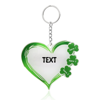 Christmas Decoration Custom Acrylic Name Heart Keychain