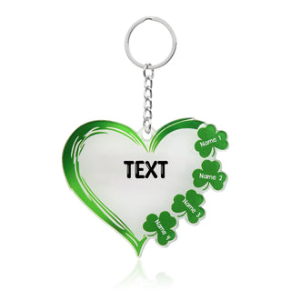 Christmas Decoration Custom Acrylic Name Heart Keychain