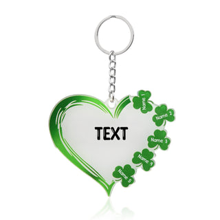 Christmas Decoration Custom Acrylic Name Heart Keychain