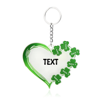 Christmas Decoration Custom Acrylic Name Heart Keychain
