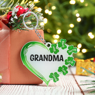 Christmas Decoration Custom Acrylic Name Heart Keychain
