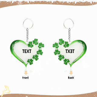 Christmas Decoration Custom Acrylic Name Heart Keychain