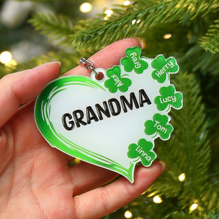 Christmas Decoration Custom Acrylic Name Heart Keychain