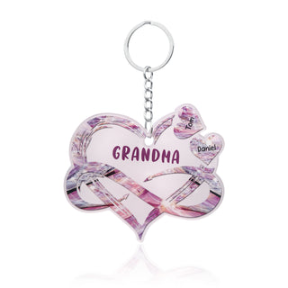 Christmas Decoration Custom Acrylic Name Heart Keychain