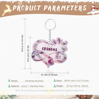 Christmas Decoration Custom Acrylic Name Heart Keychain