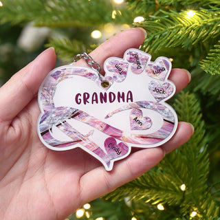 Christmas Decoration Custom Acrylic Name Heart Keychain