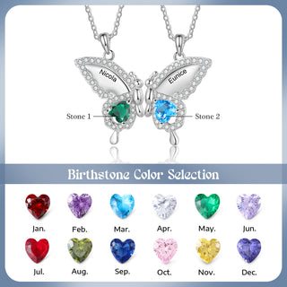 Custom Birthstone Butterfly Necklace