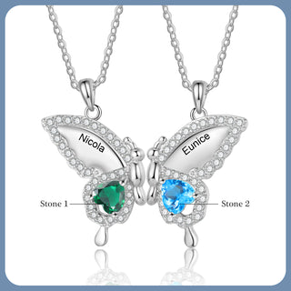 Custom Birthstone Butterfly Necklace