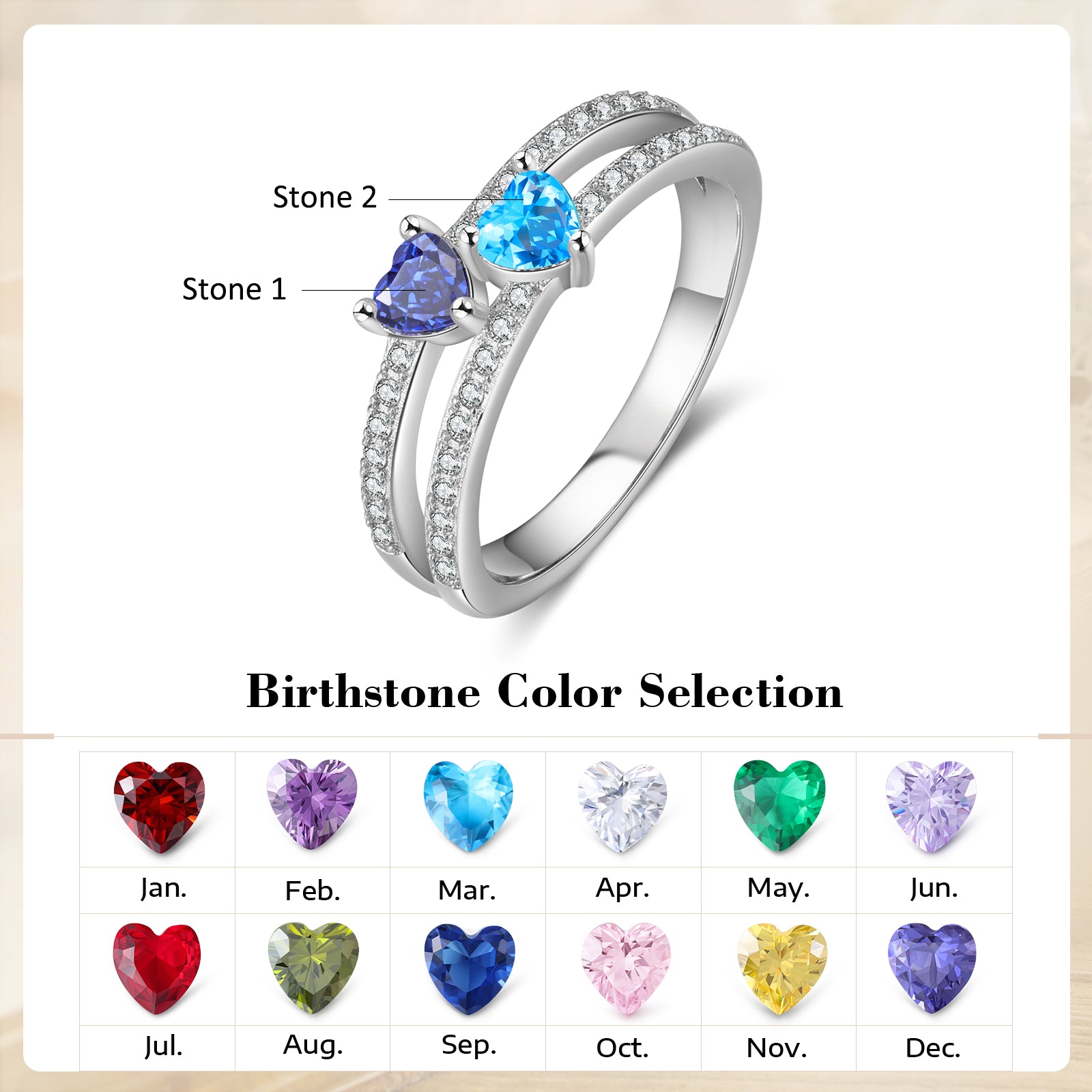 Custom Birthstone Ring