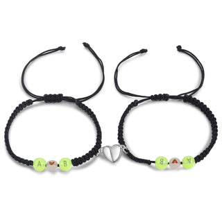 Custom Letter Heart Shaped Bracelet