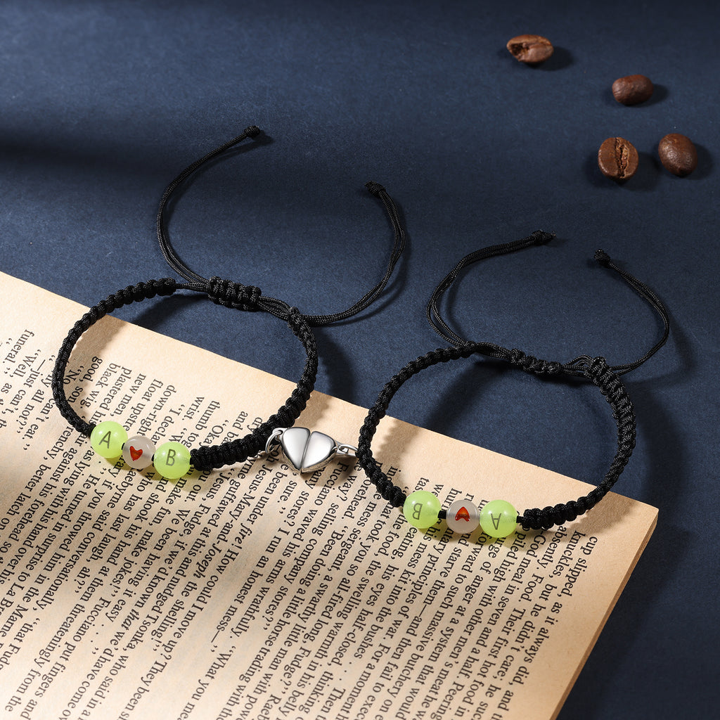 Custom Letter Heart Shaped Bracelet