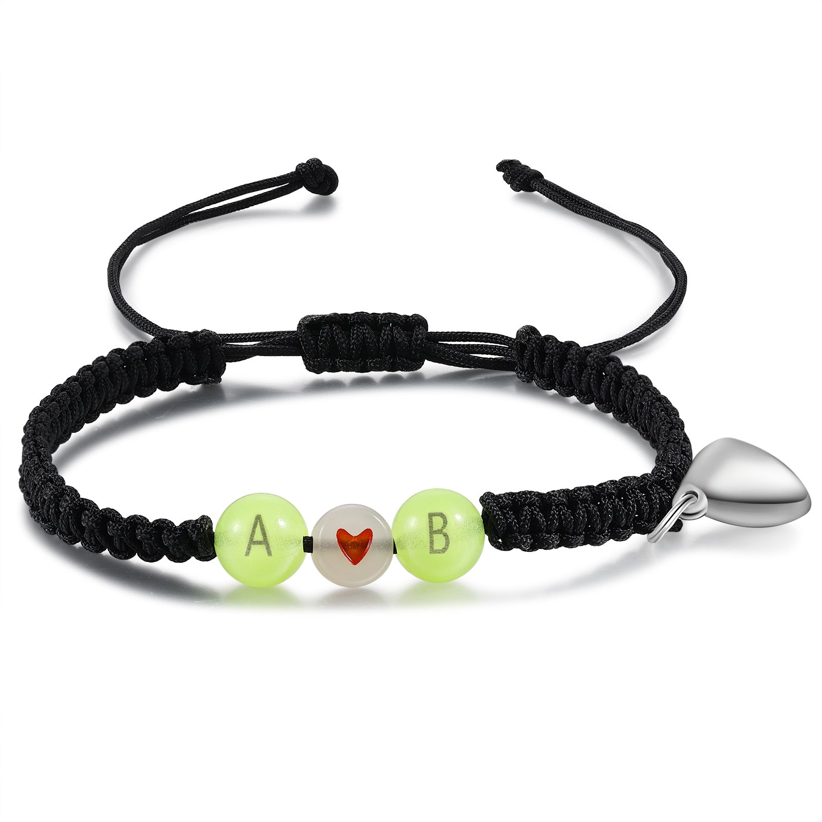Custom Letter Heart Shaped Bracelet