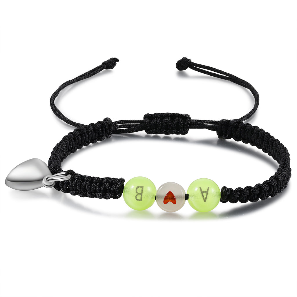 Custom Letter Heart Shaped Bracelet