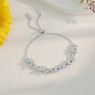 Custom Birthstone Butterfly Bracelet