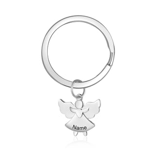 Custom Name Angel Keychain