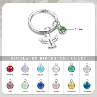 Custom Name Angel Keychain