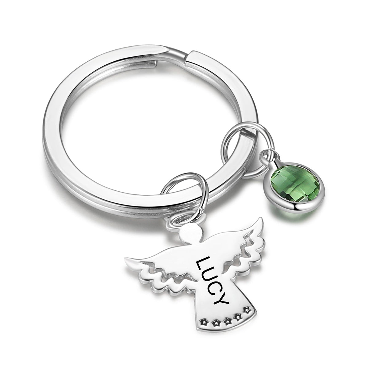 Custom Name Angel Keychain