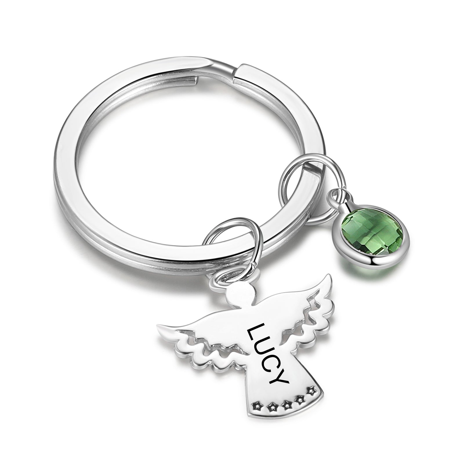 Custom Name Angel Keychain