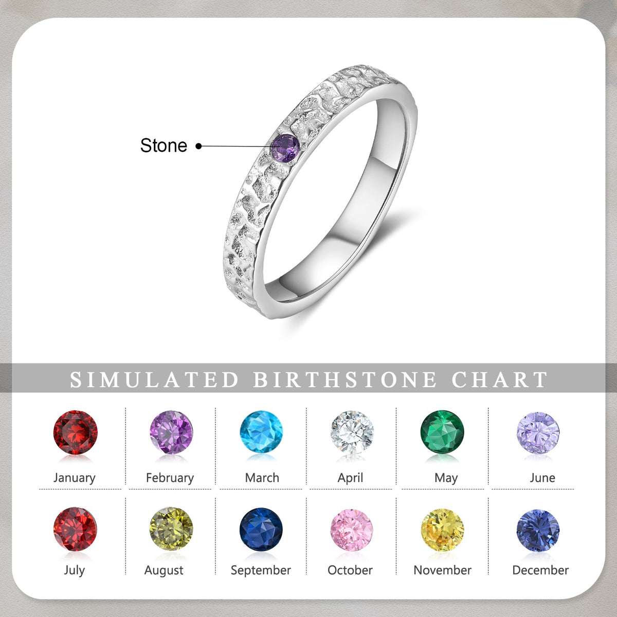 Custom Birthstone Ring