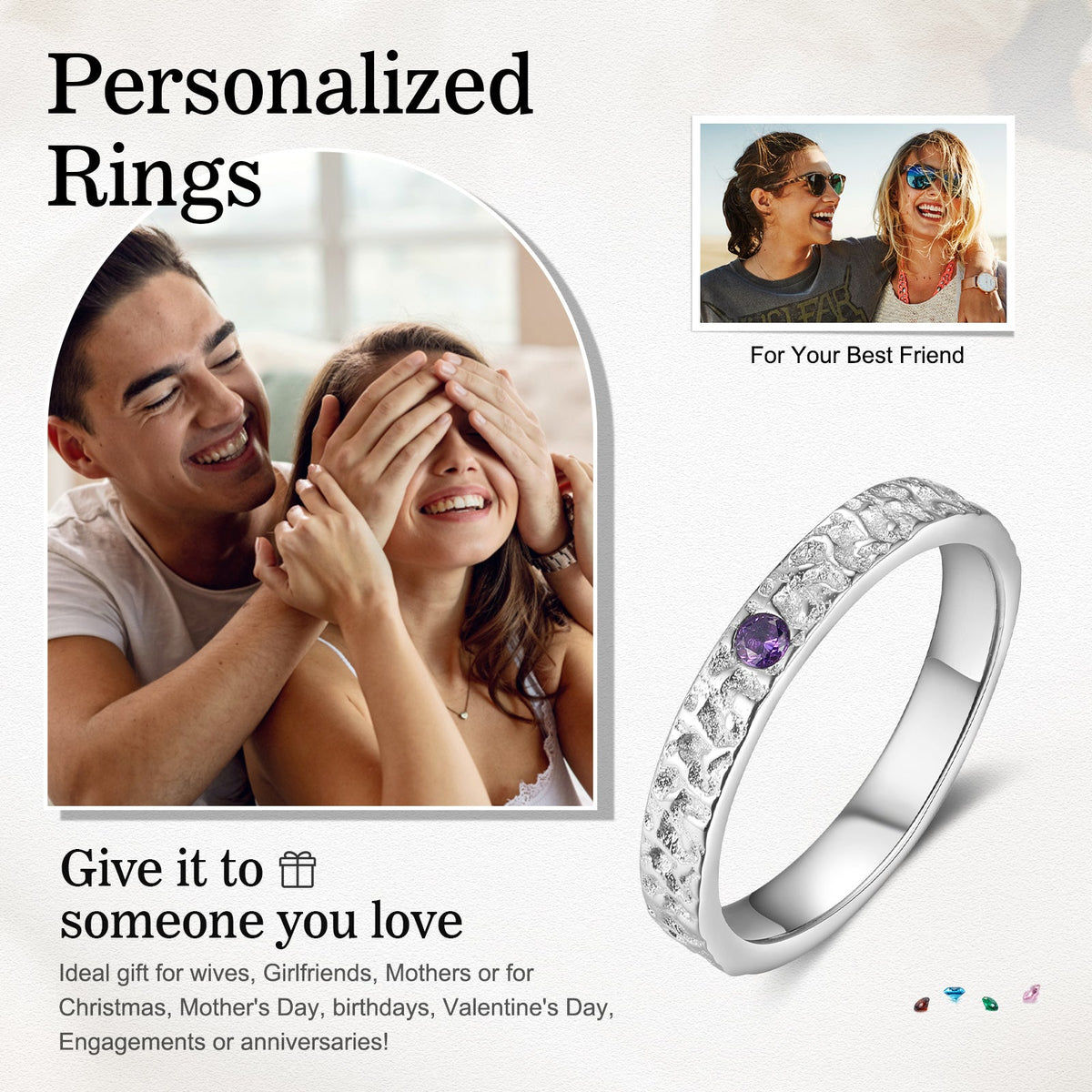Custom Birthstone Ring