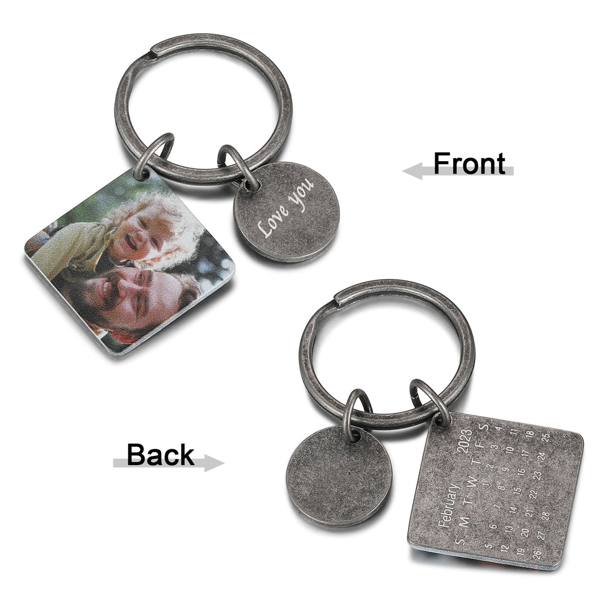 Custom Calendar And Photo Keychain