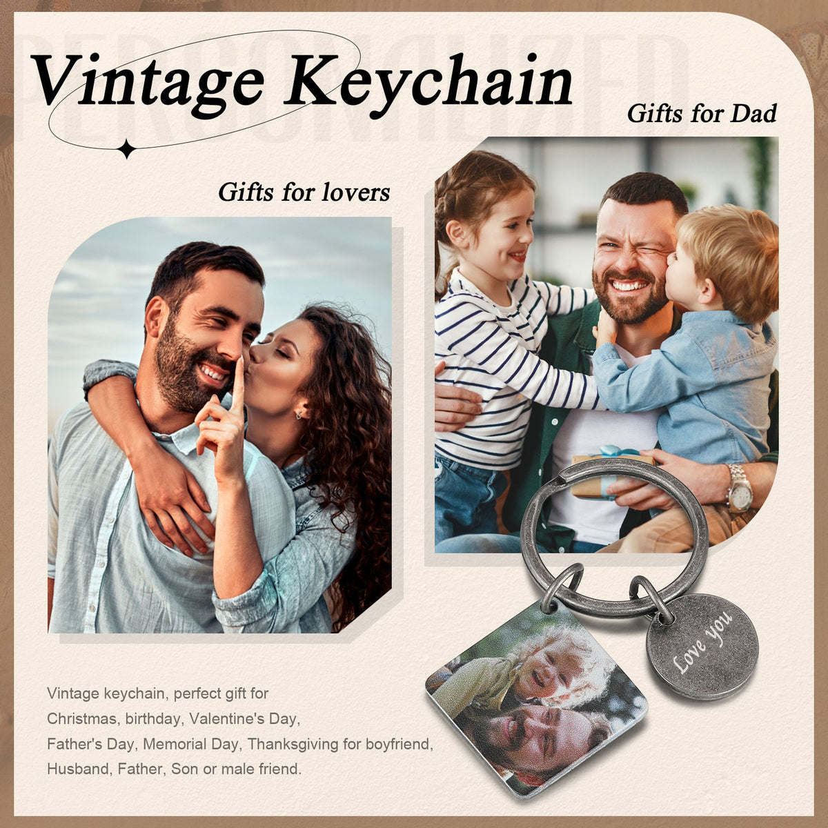 Custom Calendar And Photo Keychain
