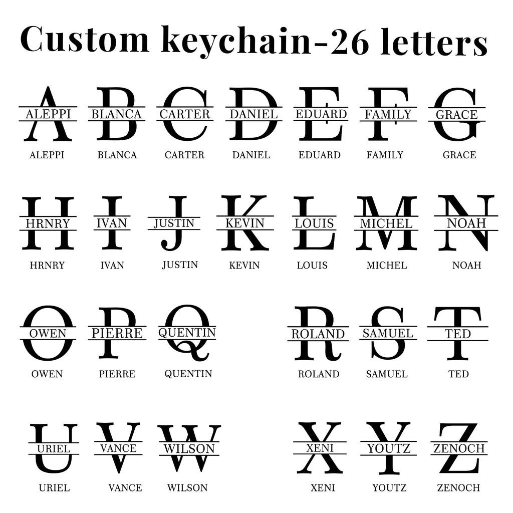 Custom Letter And Name Keychain