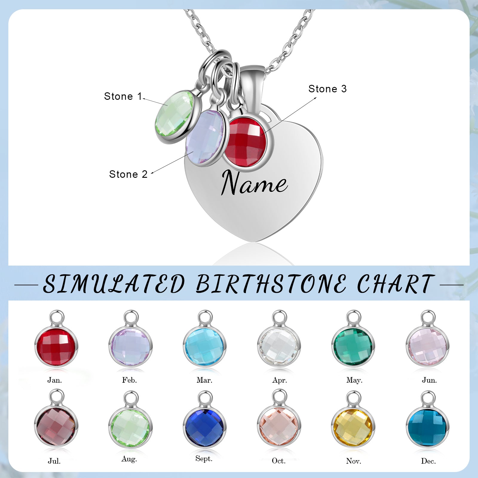 Custom Birthstone Necklace