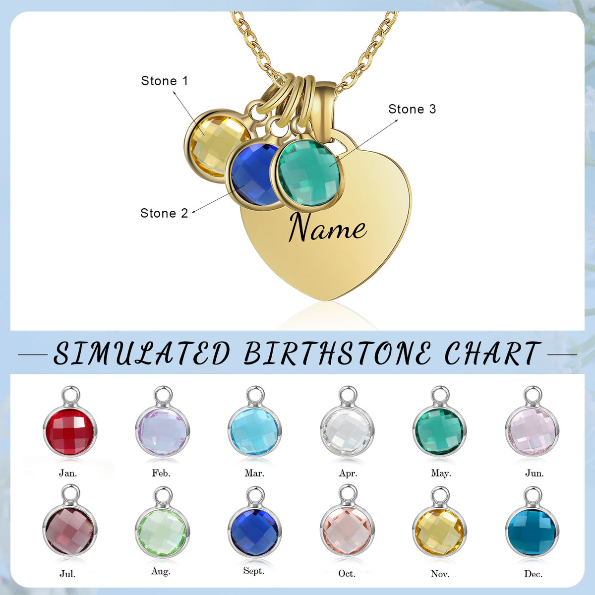 Custom Birthstone Necklace