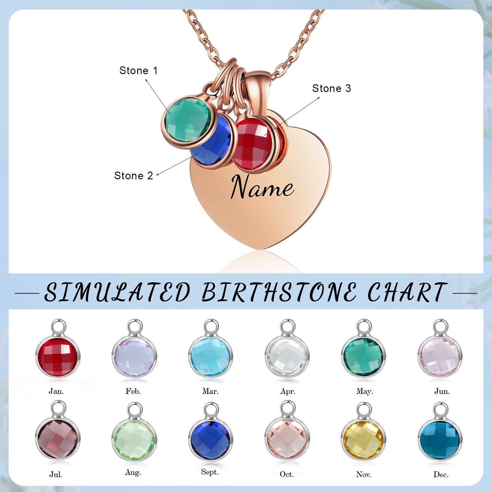 Custom Birthstone Necklace