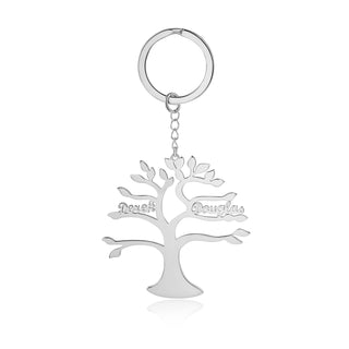 Custom Life Tree Name Keychain
