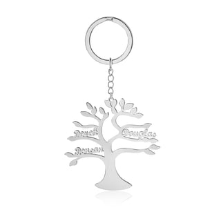Custom Life Tree Name Keychain