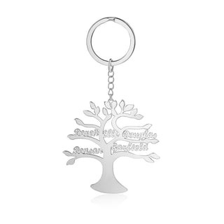 Custom Life Tree Name Keychain