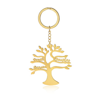 Custom Life Tree Name Keychain