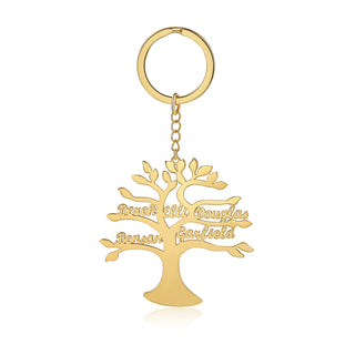 Custom Life Tree Name Keychain