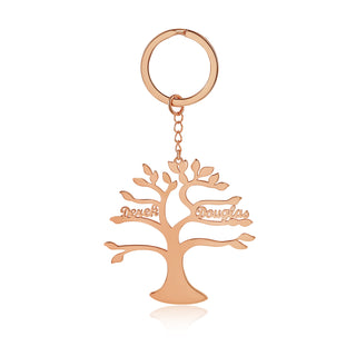 Custom Life Tree Name Keychain