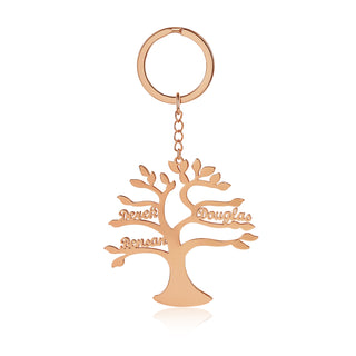 Custom Life Tree Name Keychain