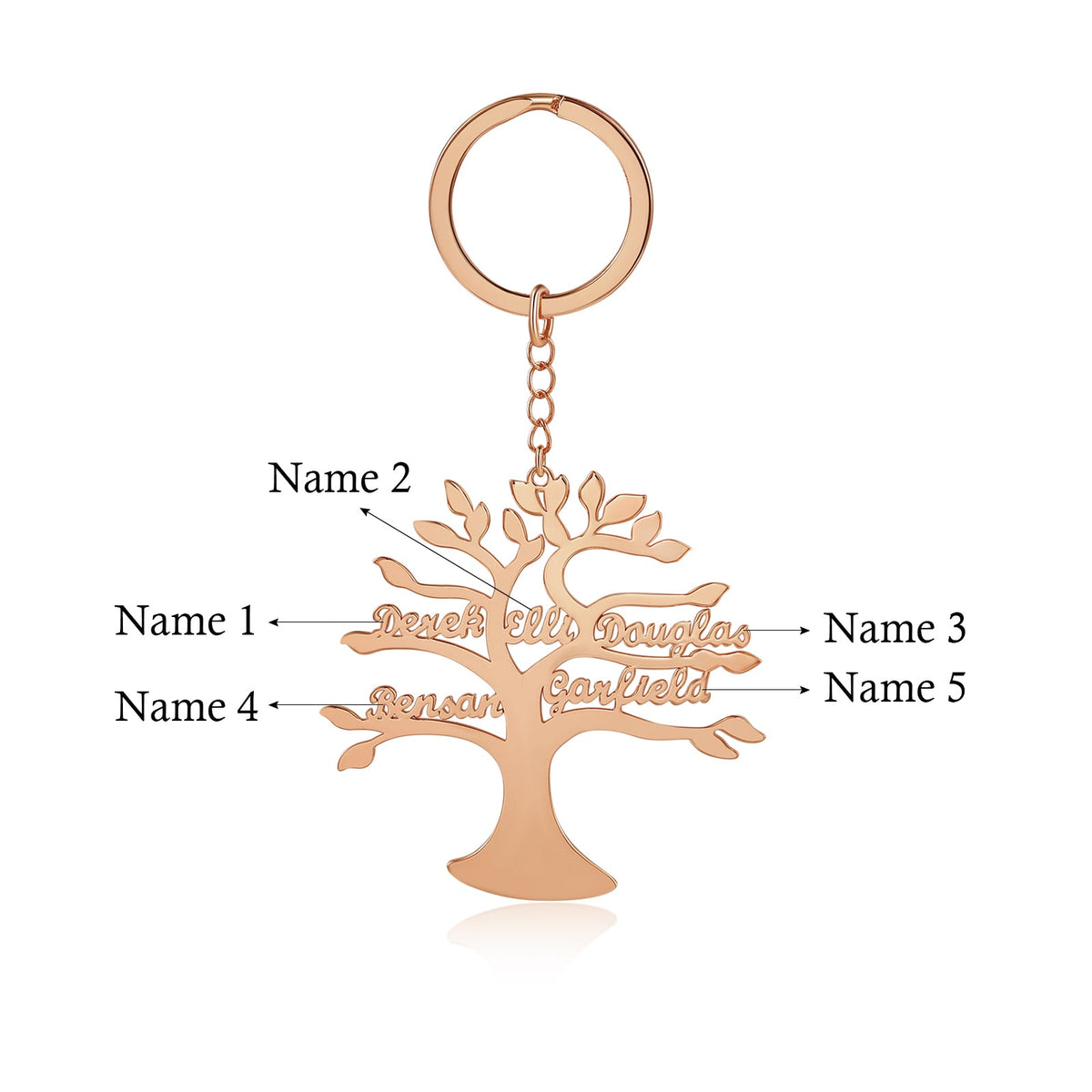 Custom Life Tree Name Keychain