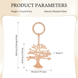 Custom Life Tree Name Keychain