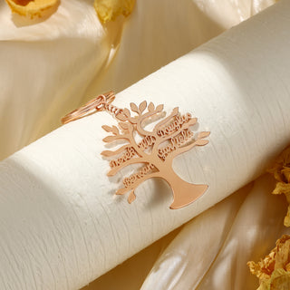 Custom Life Tree Name Keychain