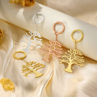 Custom Life Tree Name Keychain