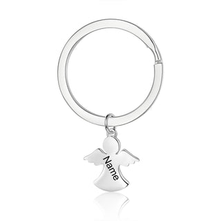 Custom Name Angel Keychain