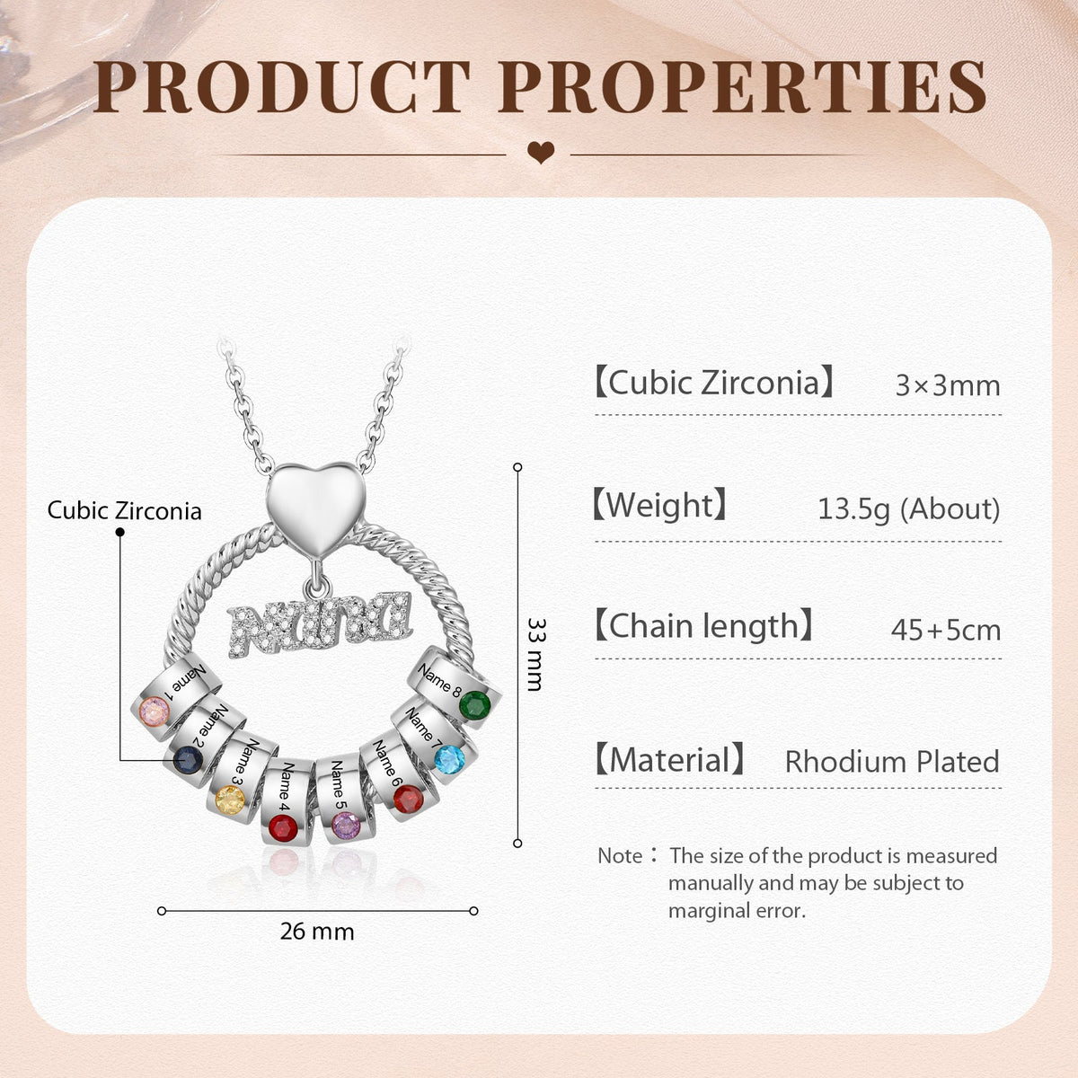 Custom Birthstone Necklace