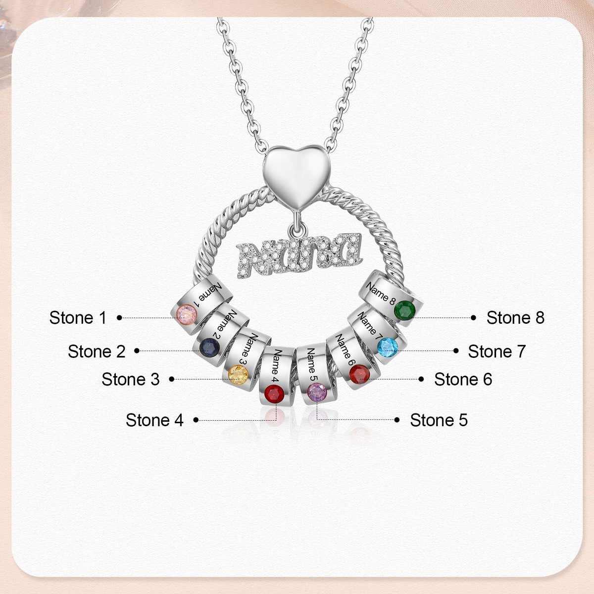 Custom Birthstone Necklace