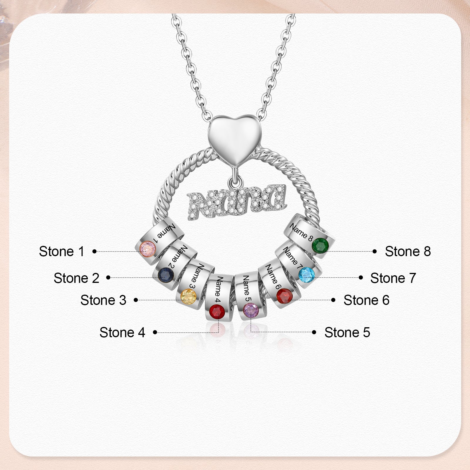 Custom Birthstone Necklace