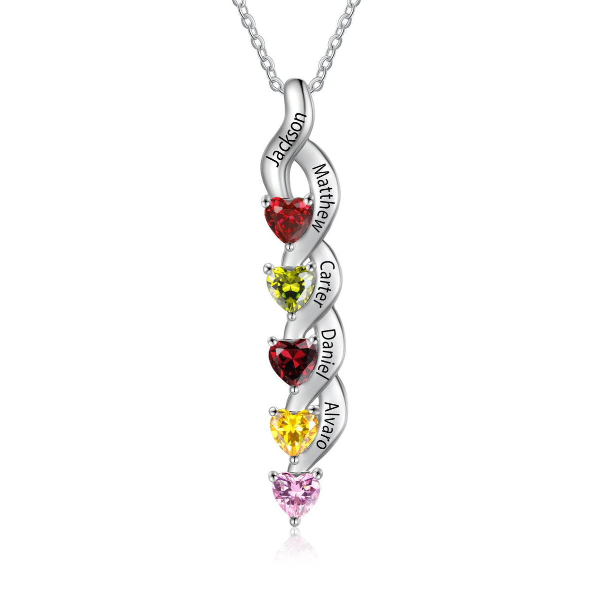 Custom Name Birthstone Necklace