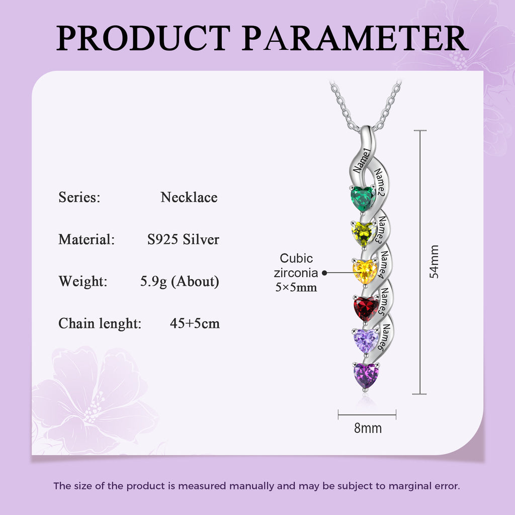 Custom Name Birthstone Necklace