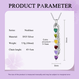Custom Name Birthstone Necklace