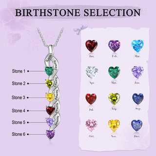 Custom Name Birthstone Necklace